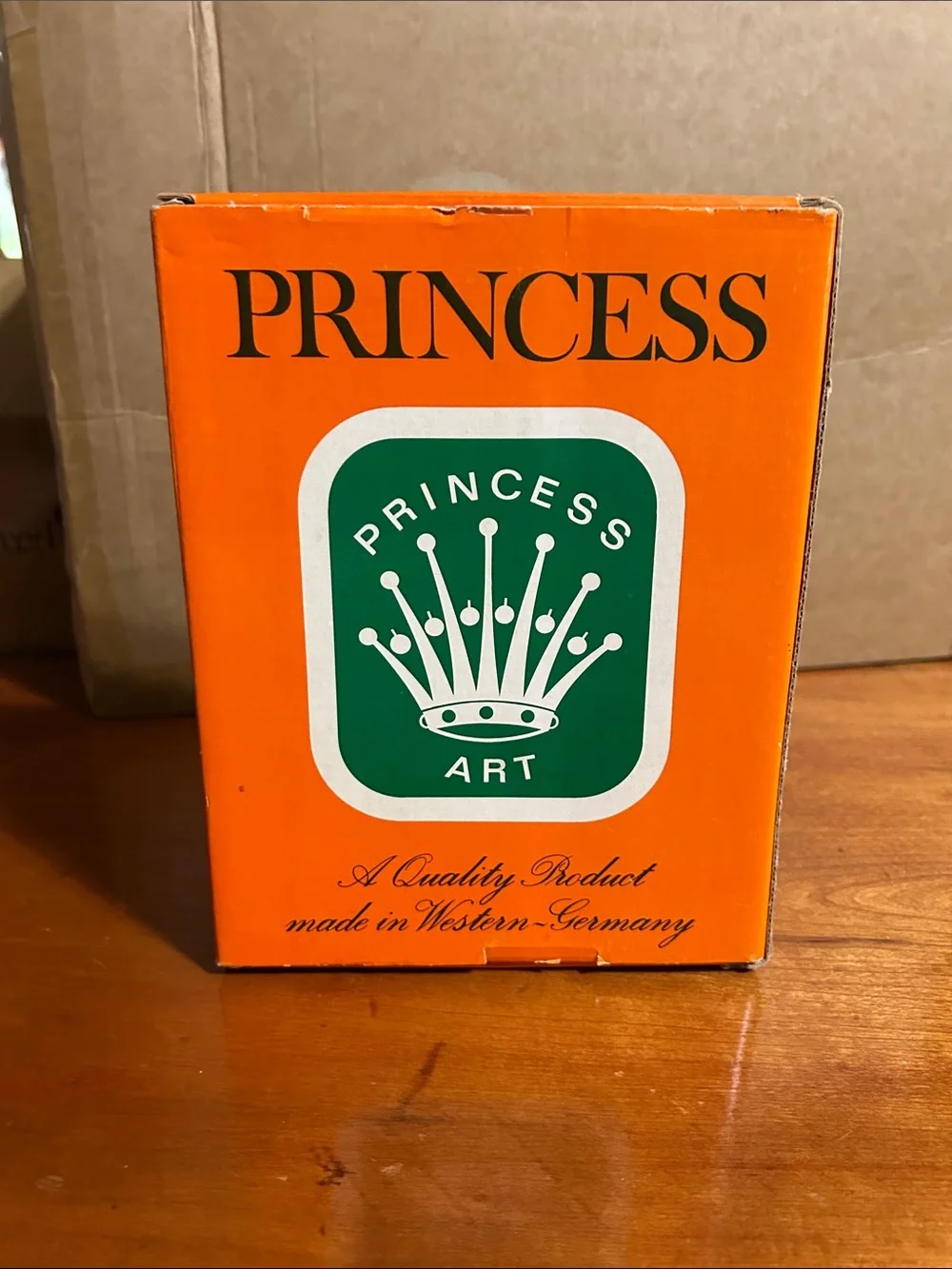 Vintage west German Hummel princess art mini wing up picture clock